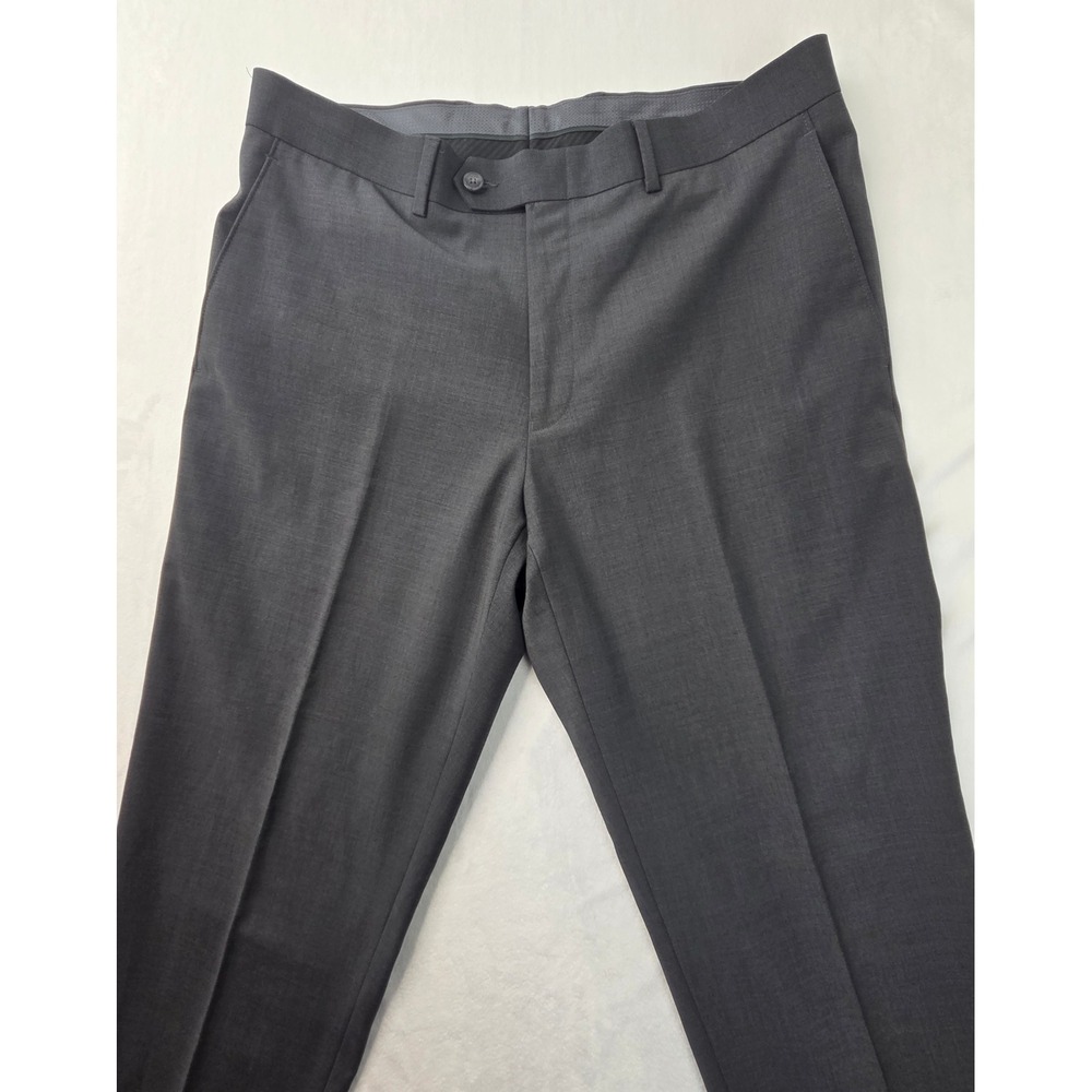Bar III Dress Pants Mens 34x32 Charcoal Gray Excellent Slim Fit Wool Blend - Picture 2 of 7